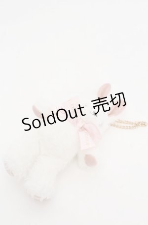 画像: Maison de FLEUR / ラビットチャーム  シロ×ピンク O-25-08-20-094-LO-BG-OW-OS