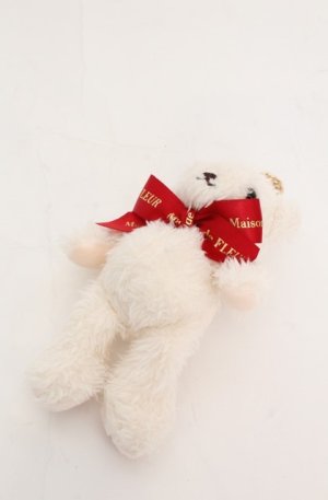 画像: Maison de FLEUR / ショートケーキベアチャーム  シロ×アカ O-25-08-20-095-LO-ZA-OW-OS