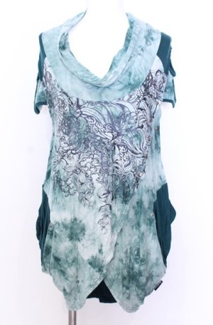 画像: Ozz Croce / ムラ染め変形Tシャツ  グリーン O-25-08-20-1035-OO-TO-IG-OS