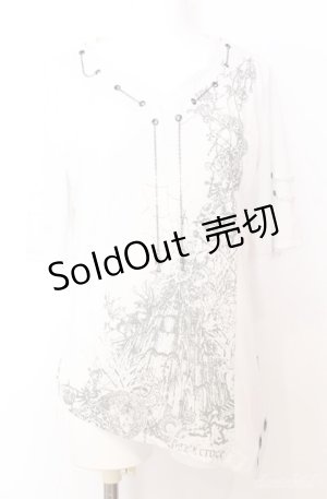 画像: Ozz Croce / チェーン配色メッシュレイヤードTシャツ  ホワイト O-25-08-20-1038-OO-TO-IG-OS