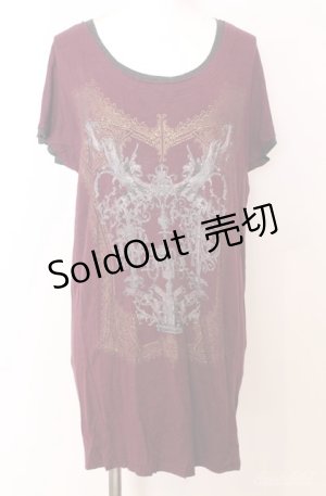 画像: Ozz Croce / 燭台プリントTシャツ  パープル O-25-08-20-1042-OO-TO-IG-OS