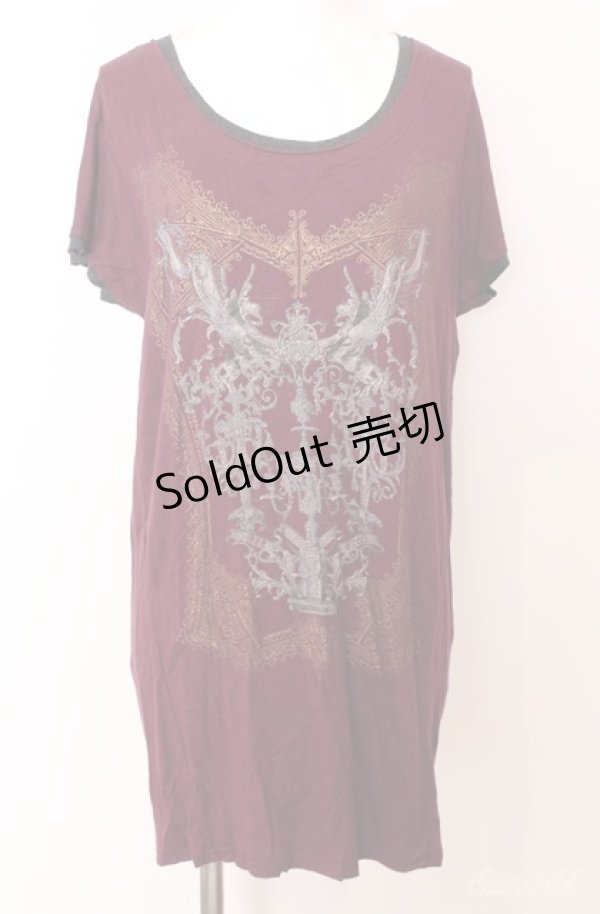 画像1: Ozz Croce / 燭台プリントTシャツ  パープル O-25-08-20-1042-OO-TO-IG-OS (1)