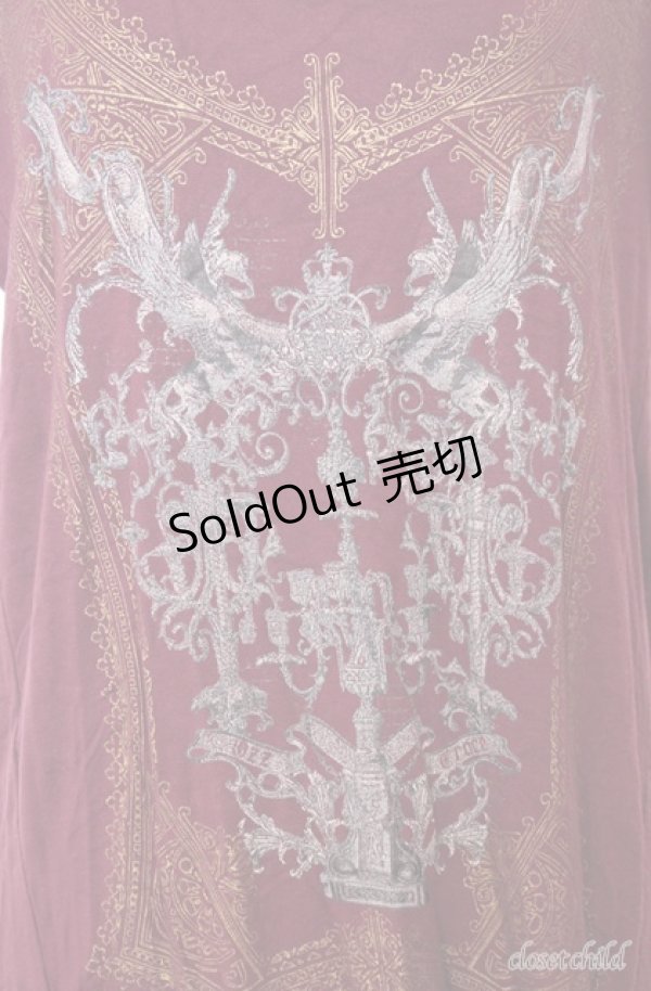 画像2: Ozz Croce / 燭台プリントTシャツ  パープル O-25-08-20-1042-OO-TO-IG-OS (2)