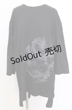 画像: Ozz Croce / 龍プリントカットワンピース  ブラック O-25-08-20-1045-OO-OP-IG-OS