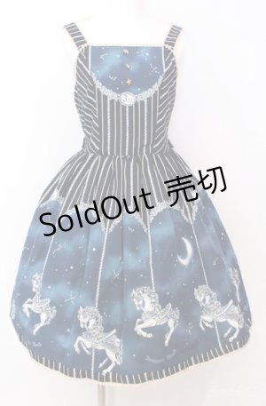 画像: Innocent World / 真夜中のメリーゴーラウンドダイヤレースジャンパースカート  ネイビー O-25-08-20-1005-IW-OP-IG-OS