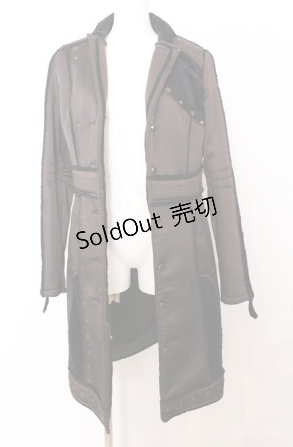 画像1: Ozz Croce / 裏ボアロングサテンコート  ブラウン O-25-08-20-1050-OO-CO-IG-OS (1)