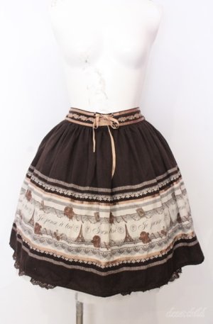 画像: axes femme / メッセージptスカート M ブラウン O-25-08-20-1058-AX-SK-IG-OS