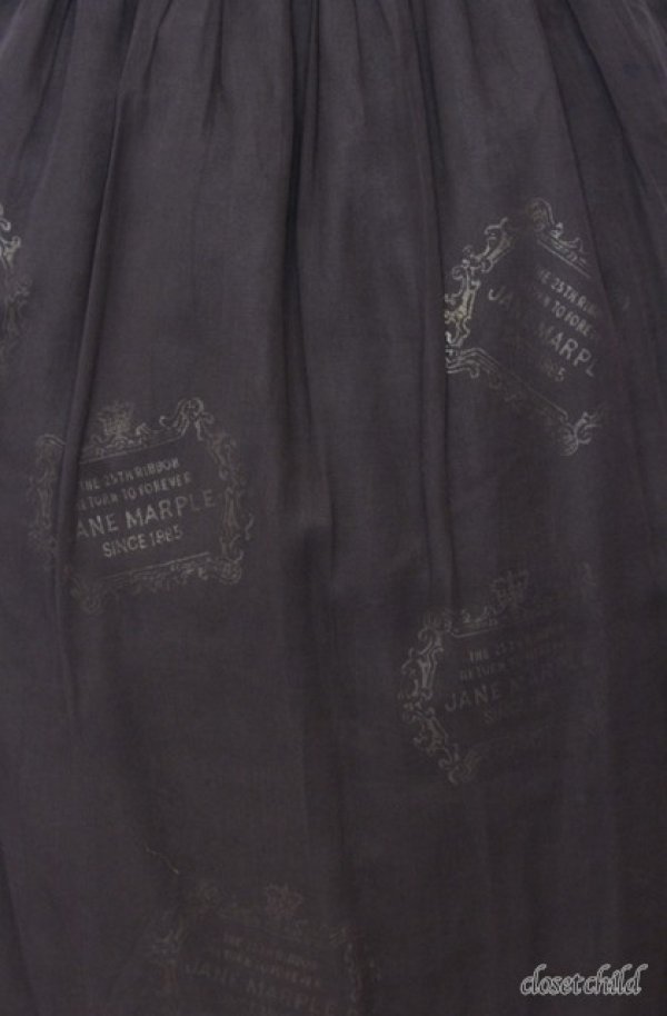 画像2: Jane Marple / 箔プリントエプロンスカート M ブラウン O-25-08-20-1008-JM-OP-IG-OS (2)