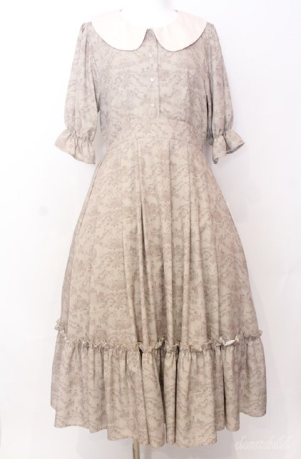 画像1: m petit by misako / NINA’Sコラボトワルドジュイワンピース L ベージュ O-25-08-20-1010-LO-OP-IG-ZT070 (1)