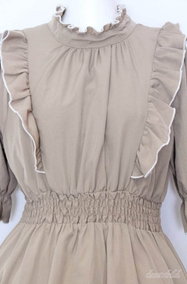 画像2: m petit by misako / NINA'SコラボAMハイショクメローワンピース M ベージュ O-25-08-20-1011-LO-OP-OW-ZT358 (2)