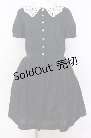 画像: Jane Marple / カットワークレースカラーワンピース M クロ×シロ O-25-08-20-1025-JM-OP-IG-OS