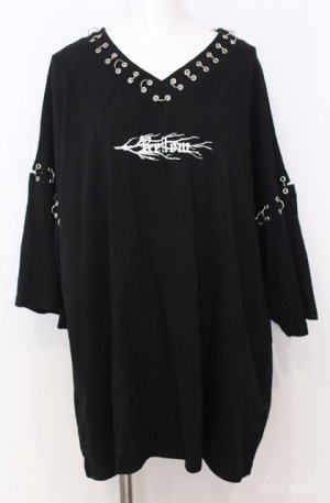 画像: REFLEM / ピアスリング朔望半袖Tシャツ  ブラック O-25-08-20-1028-PU-TO-IG-OS
