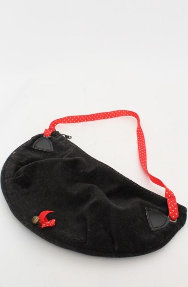 画像1: Heart E / 鈴付きミニバッグ  クロ O-25-08-20-124-LO-BG-OW-ZT487-F005 (1)