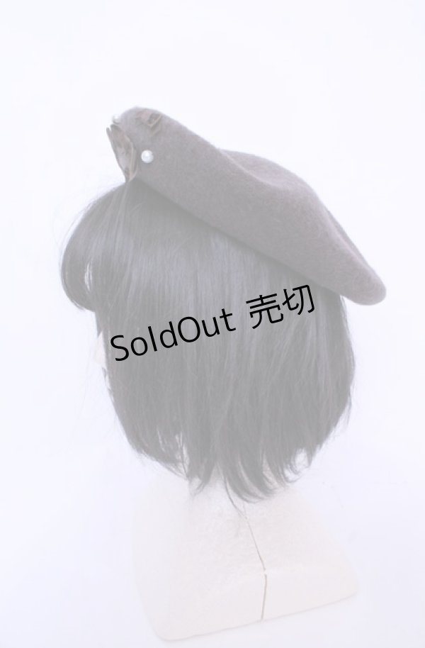 画像2: m petit by misako / AMミニリボンバスクベレー 57.5ｃｍ ブラウン O-25-08-20-130-LO-AC-OW-ZT500 (2)