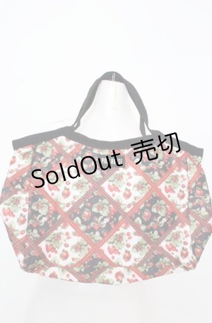 画像: PINK HOUSE / いちご柄ビニールバッグ  アカ×クロ O-25-08-20-015-LO-BG-OW-ZT