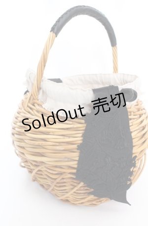 画像: INGEBORG / すずらんレース使いバスケット  ナチュラル O-25-08-20-002-LO-BG-OW-OS