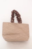 画像2: Maison de FLEUR / レースサテンフリルハンドルトートプチ  ブラウン O-25-08-20-023-LO-BG-OW-ZT501 (2)