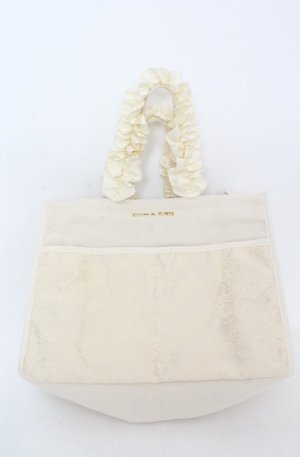 画像: Maison de FLEUR / 阪急西宮限定フロントレースフリルハンドルトートバッグ  アイボリー O-25-08-20-026-LO-BG-OW-OS