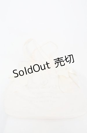 画像: Maison de FLEUR / ダブルリボンギャザートートバッグ  アイボリー O-25-08-20-028-LO-BG-OW-ZT501