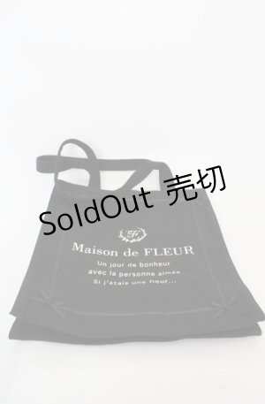 画像: Maison de FLEUR / フレームリボンキャンバスMトートバッグ  クロ O-25-08-20-029-LO-BG-OW-ZT501