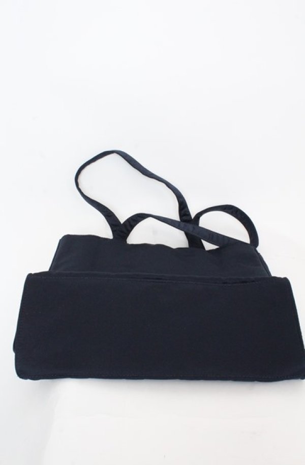 画像2: Maison de FLEUR / ラメリボントートバッグ  ネイビー O-25-08-20-032-LO-BG-OW-ZT501 (2)