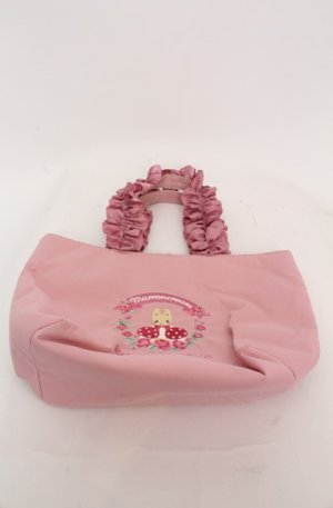 画像: Maison de FLEUR / マロンクリームフリルハンドトートバッグ  ピンク O-25-08-20-041-LO-BG-OW-OS