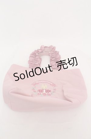 画像: Maison de FLEUR / マロンクリームフリルハンドトートバッグ  ピンク O-25-08-20-041-LO-BG-OW-ZT501