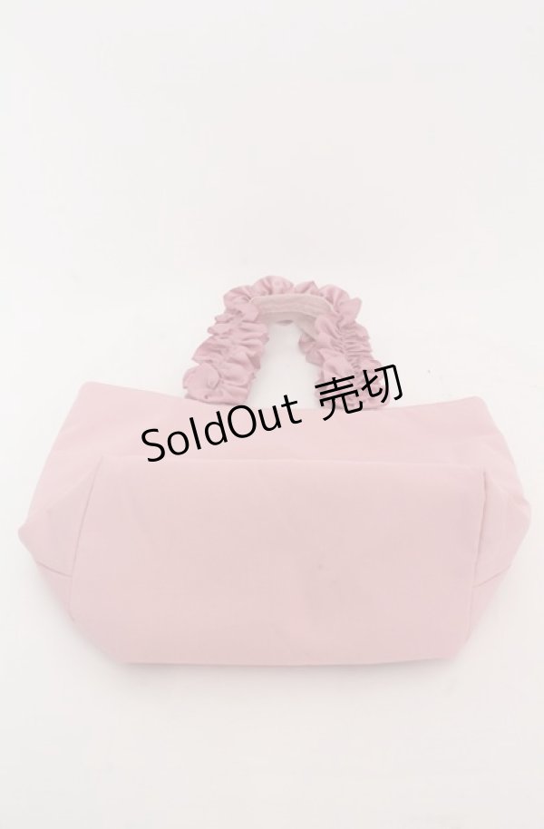 画像2: Maison de FLEUR / マロンクリームフリルハンドトートバッグ  ピンク O-25-08-20-041-LO-BG-OW-ZT501 (2)