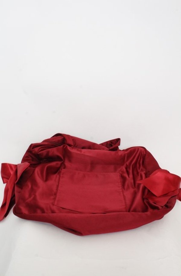 画像2: Maison de FLEUR / サテンキャリーオンバッグ  ワイン O-25-08-20-043-LO-BG-OW-OS (2)