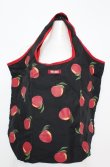 画像1: PINK HOUSE / エコバッグ  りんご（クロ×アカ） O-25-08-20-005-LO-BG-OW-ZT500 (1)