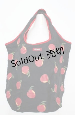 画像: PINK HOUSE / エコバッグ  りんご（クロ×アカ） O-25-08-20-005-LO-BG-OW-ZT500