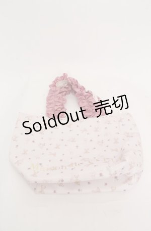 画像: Maison de FLEUR / ベアラビットフリルハンドルトートバッグ  ピンク O-25-08-20-050-LO-BG-OW-OS