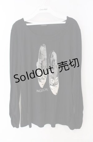 画像: INGEBORG / パンプスptTシャツ 11号 クロ O-25-08-21-049-LO-TO-OW-ZI