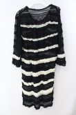 画像3: INGEBORG / ストレッチレースボーダーチュニック 11号 クロ×シロ O-25-08-21-050-LO-TO-OW-ZI (3)