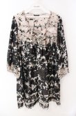 画像1: INGEBORG / リリーptチュニック 11号 クロ×ベージュ O-25-08-21-051-LO-TO-OW-OS (1)