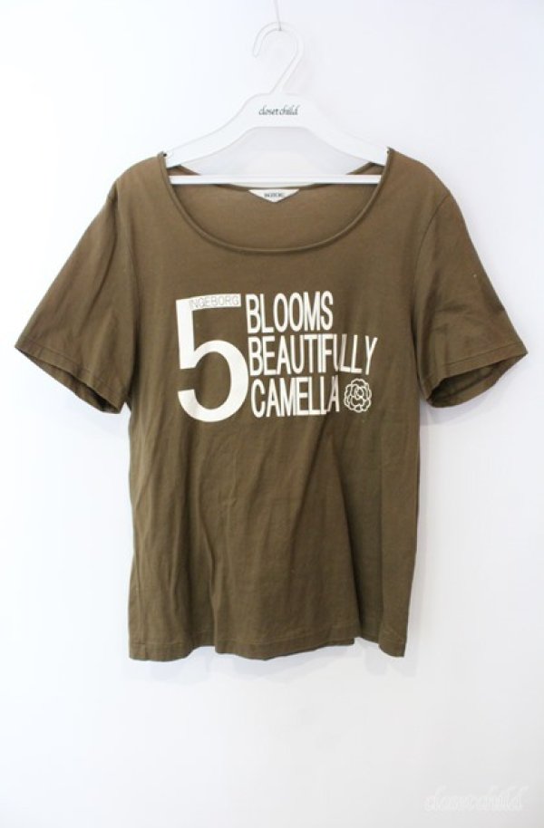 画像1: INGEBORG / ロゴptカットソー 11号 ブラウン O-25-08-21-053-LO-TO-OW-ZT1227K (1)