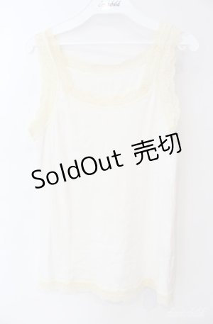 画像: INGEBORG / レース使いタンクトップ 11号 アイボリー O-25-08-21-056-LO-TO-OW-ZI
