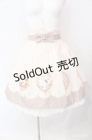 画像: Amavel / Kitten In Flower Basketスカート  アイボリー O-25-08-21-005-CA-SK-IG-OS