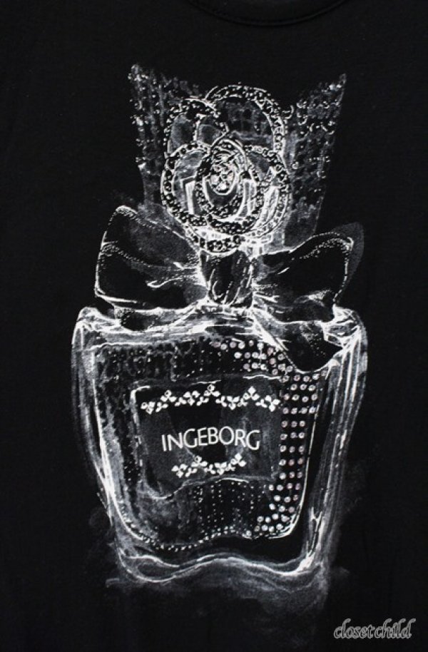 画像2: INGEBORG / 香水瓶ptロングカットソー 9号 クロ O-25-08-21-057-LO-TO-OW-OS (2)