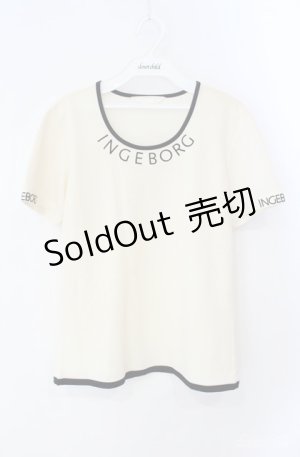 画像: INGEBORG / ロゴptTシャツ  アイボリー O-25-08-21-058-LO-TO-OW-ZT211