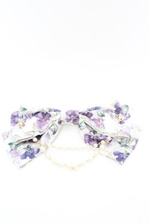 画像: Enchantlic Enchantilly / すみれ姫王冠　パールリボンブローチ  生成り O-25-08-21-1040-LO-AC-IG-OS