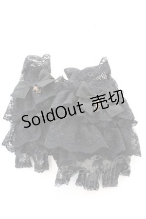 画像: Kurumi Collaboration / CLK*レースグローブ  クロ O-25-08-21-1054-LO-ZA-OW-OS