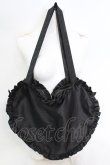 画像3: ATELIER PIERROT / Heart Frill Tote Bag (Shantung Fabric) トートバッグ  ブラック O-25-08-21-1009-EL-BG-IG-OS (3)