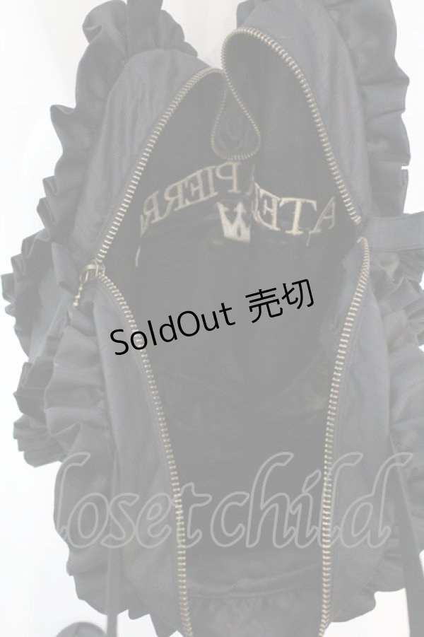 画像4: ATELIER PIERROT / Heart Frill Tote Bag (Shantung Fabric) トートバッグ  ブラック O-25-08-21-1009-EL-BG-IG-OS (4)