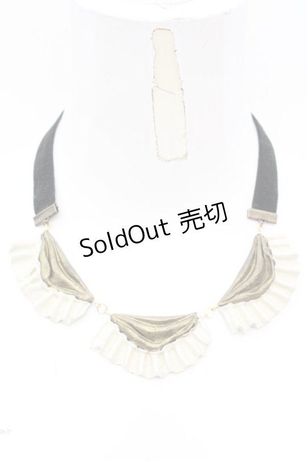 画像2: Boo!Do堂 / 淑女のフリルチョーカー  アンティークゴールドver O-25-08-21-1013-LO-AC-IG-ZT394-F004 (2)