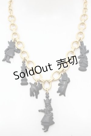 画像: Jane Marple / Queen Alice necklace ネックレス  ゴールド×クロ O-25-08-21-1019-JM-AC-IG-ZT394-F003