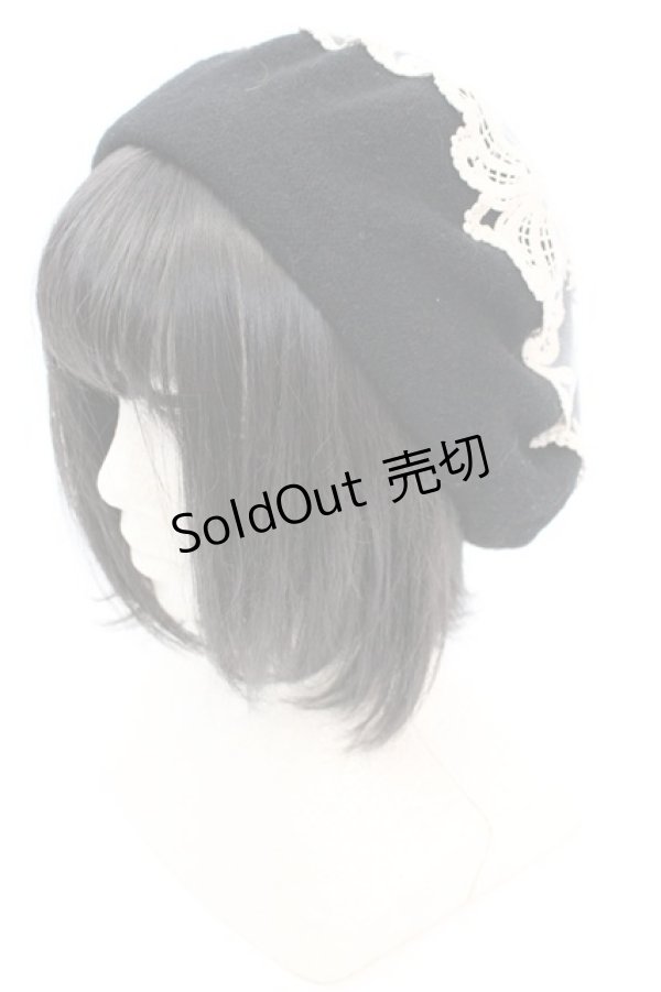 画像1: Morun x Muuna Stoik / ベレー帽 wisley  クロ O-25-08-21-1029-LO-AC-OW-ZT-K011 (1)