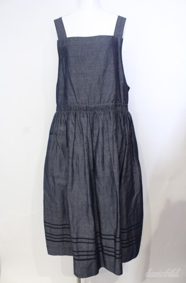 画像1: Jane Marple / Vintage marine tablier skirt M クロ O-25-08-21-072-JM-SK-IG-OS (1)