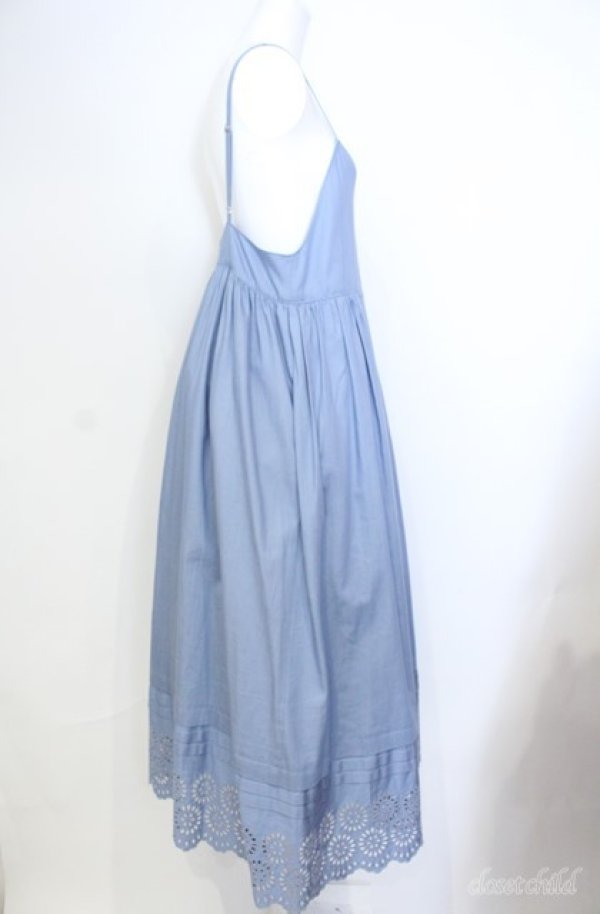 画像2: Jane Marple Dans Le Salon / Vintage lace strap dress ドレス M サックス O-25-08-21-073-JM-OP-IG-OS (2)