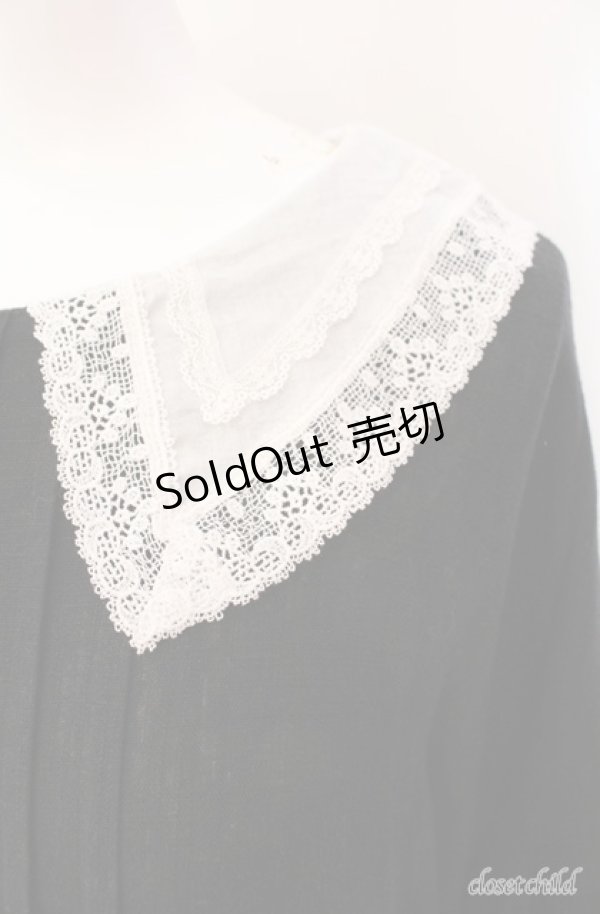 画像2: SERAPHIM / パンセのバルーンスリーブドレス  クロ O-25-08-21-075-LO-OP-IG-OS (2)